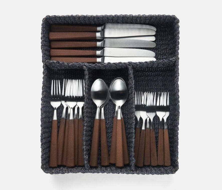 Blue Pheasant Voru Navy Flatware Tray