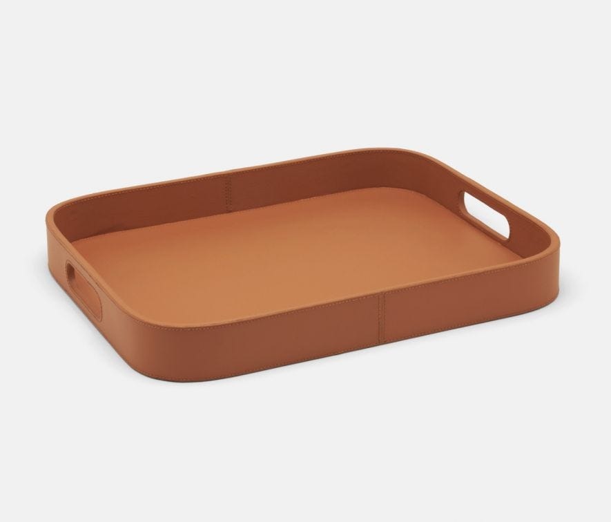 Blue Pheasant Bristol Cognac Marine Leather Tray