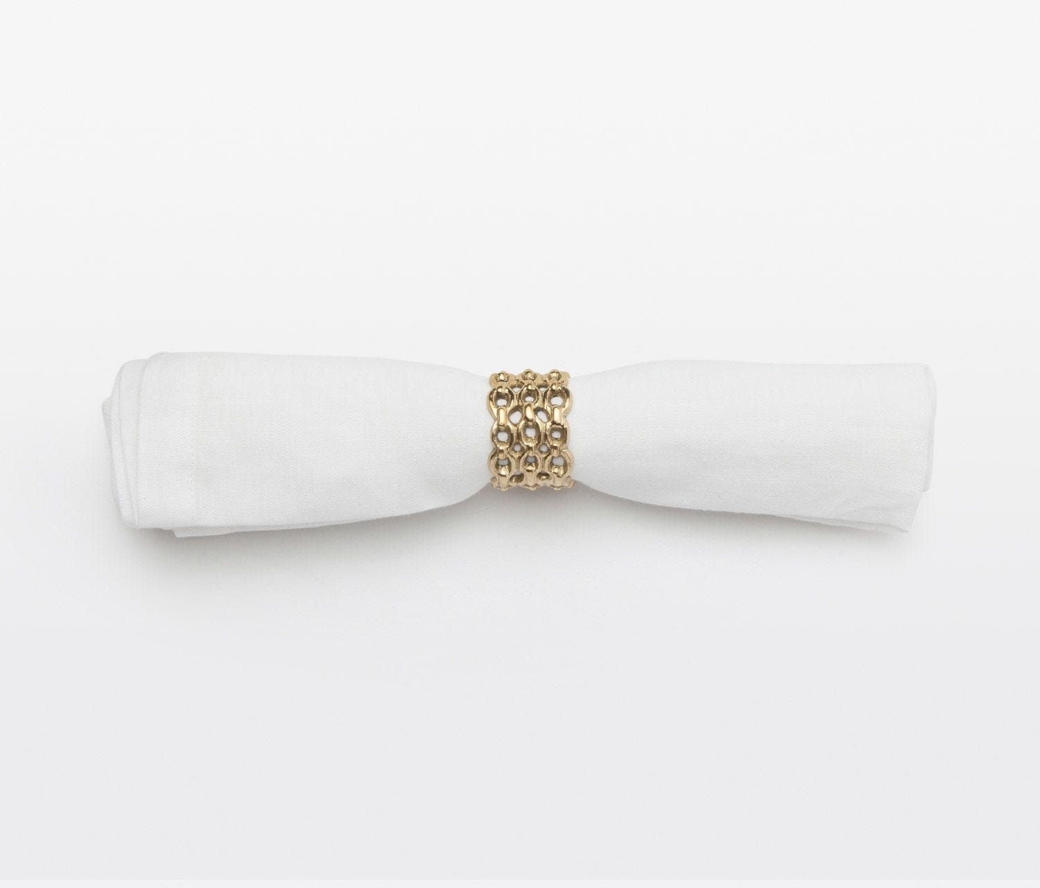 Blue Pheasant Keon Gold Napkin Rings - Set of 4