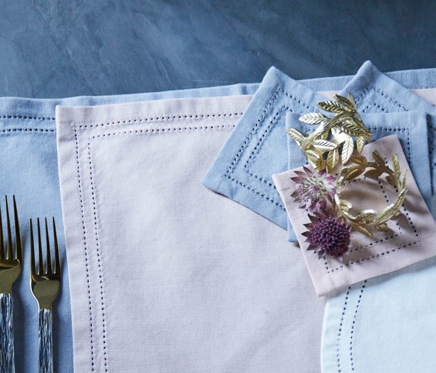 Blue Pheasant Emma Brass Leaf Napkin Rings - Set of 4