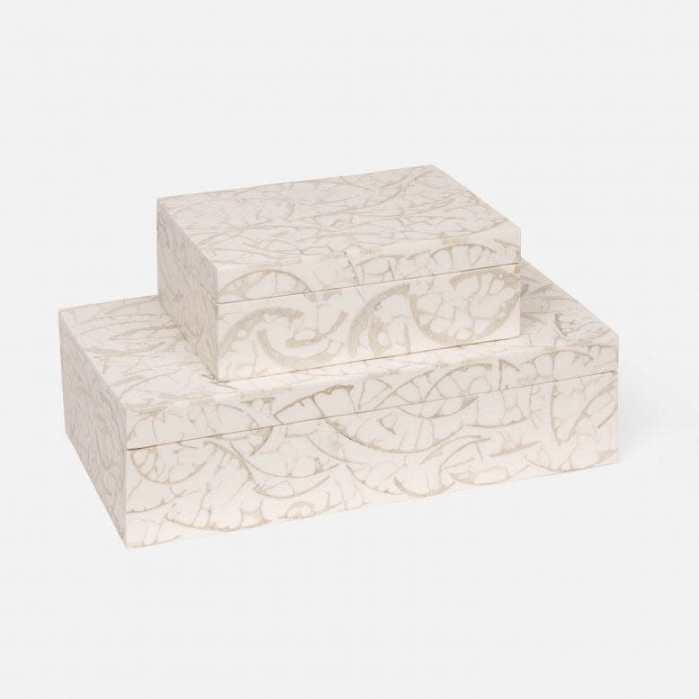 Made Goods Luca Natural Bone & White Resin Box Set