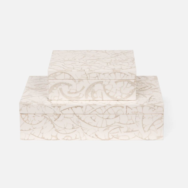 Made Goods Luca Natural Bone & White Resin Box Set