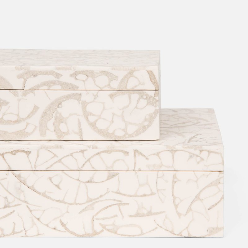 Made Goods Luca Natural Bone & White Resin Box Set