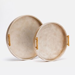 Made Goods Faux Linen Tray Set