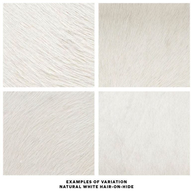 Made Goods Natural White Hair-On-Hide Tray Set