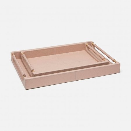 Made Goods Full-Grain Leather Tray Set