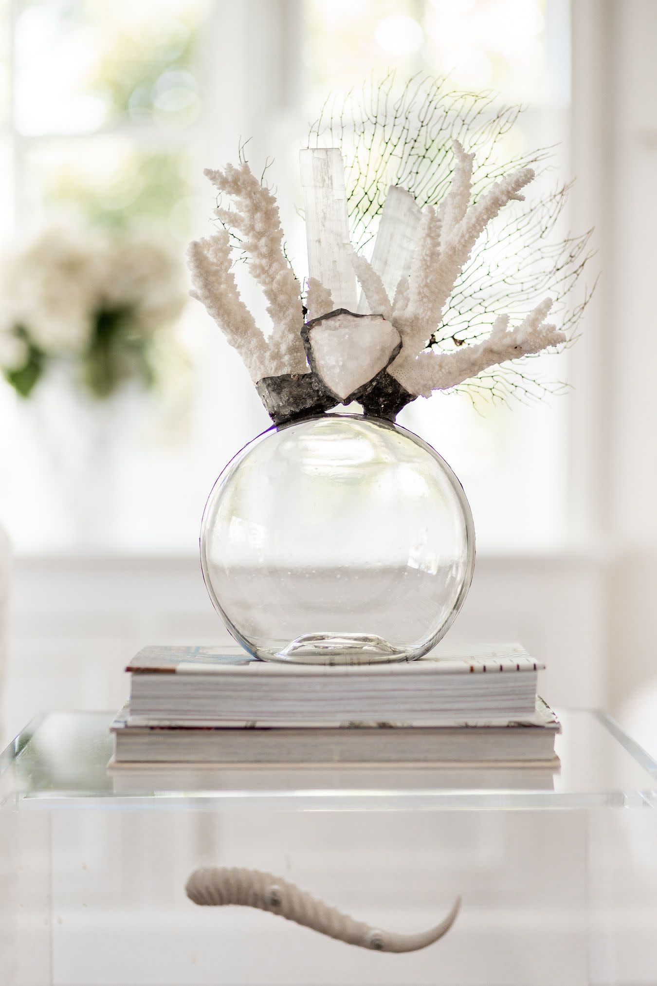 Jamie Dietrich Coral Selenite Seafan Float (Medium)