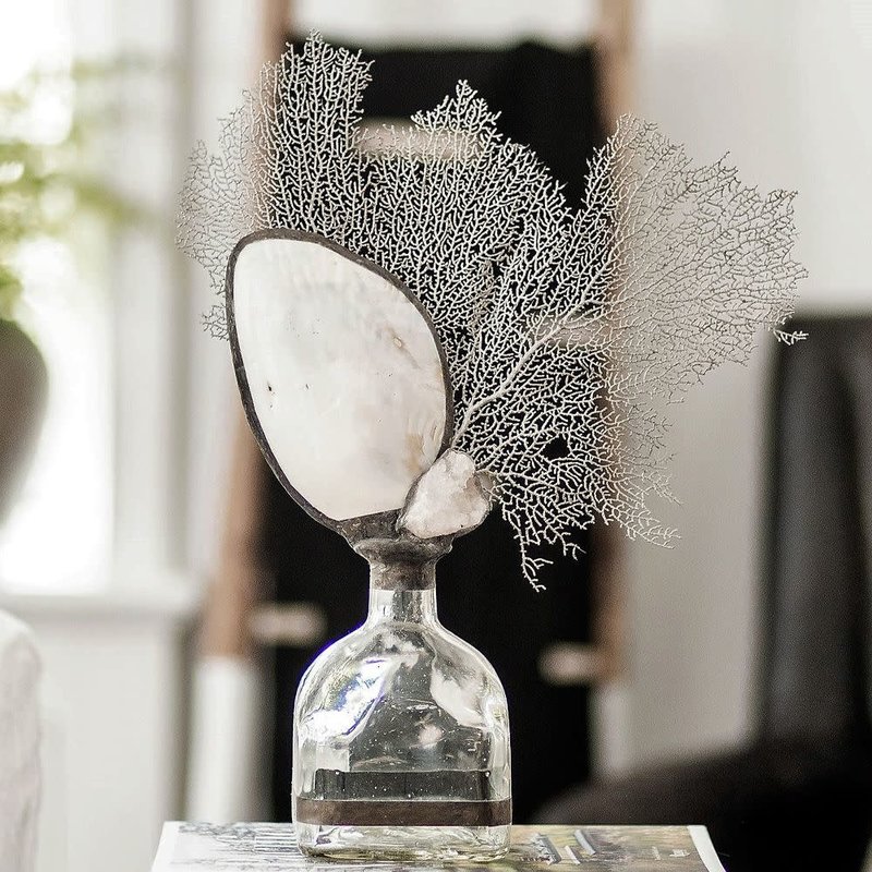 Jamie Dietrich Shell Geode Silver SeaFan Bottle