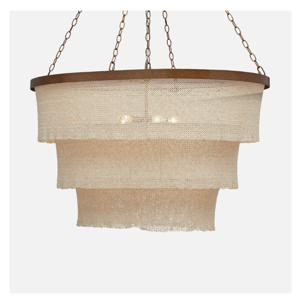 Made Goods Oval Coco Beaded Chandelier