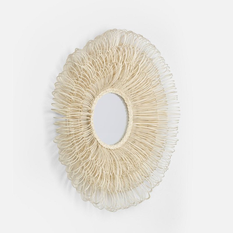 Made Goods Hand-looped Natural Rattan Mirror