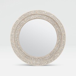 Made Goods Natural Bone & Gray Resin Mirror