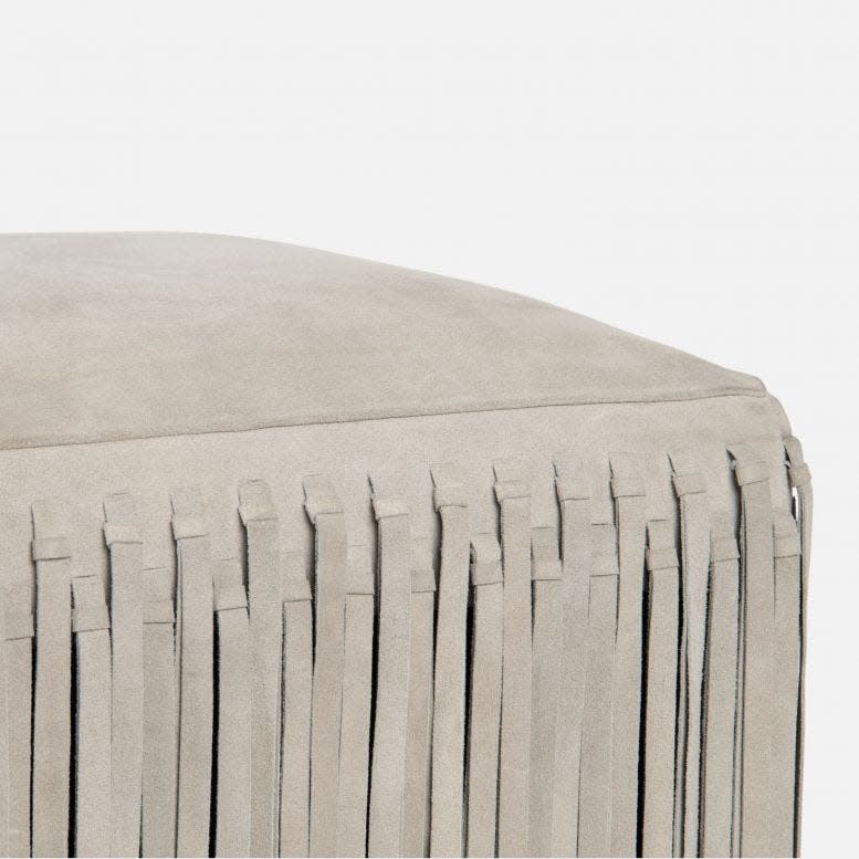 Made Goods Hallie Fringe Suede Stool