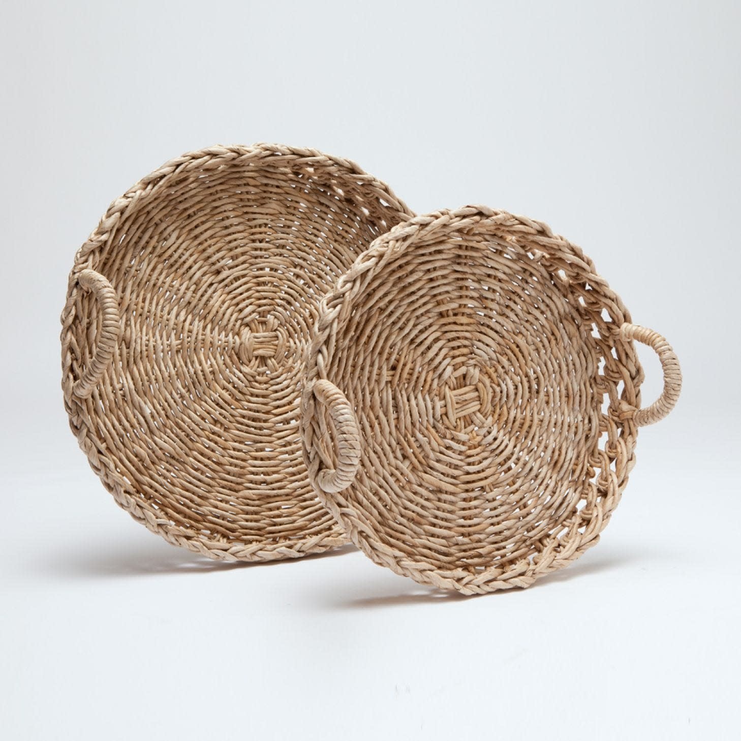 Made Goods Bleached Banana Bark Tray - Set of 2