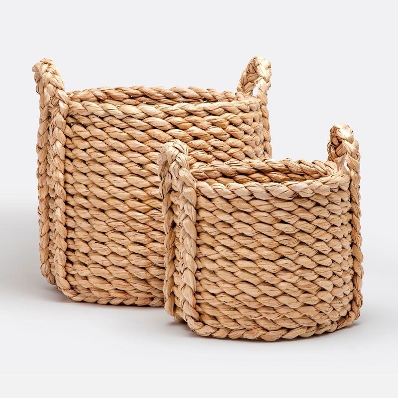 Made Goods Woven Seagrass Round Basket Set of 2
