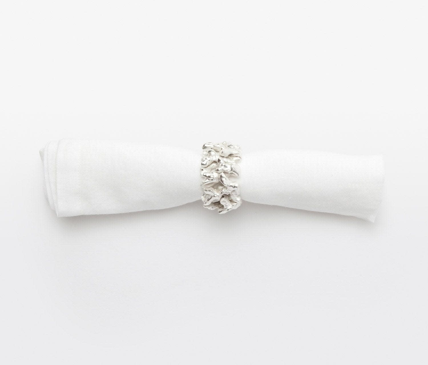 Blue Pheasant Sasha Silver Napkin Rings - Set of 4