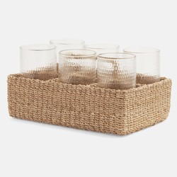 Blue Pheasant Voru Natural Glassware Caddy