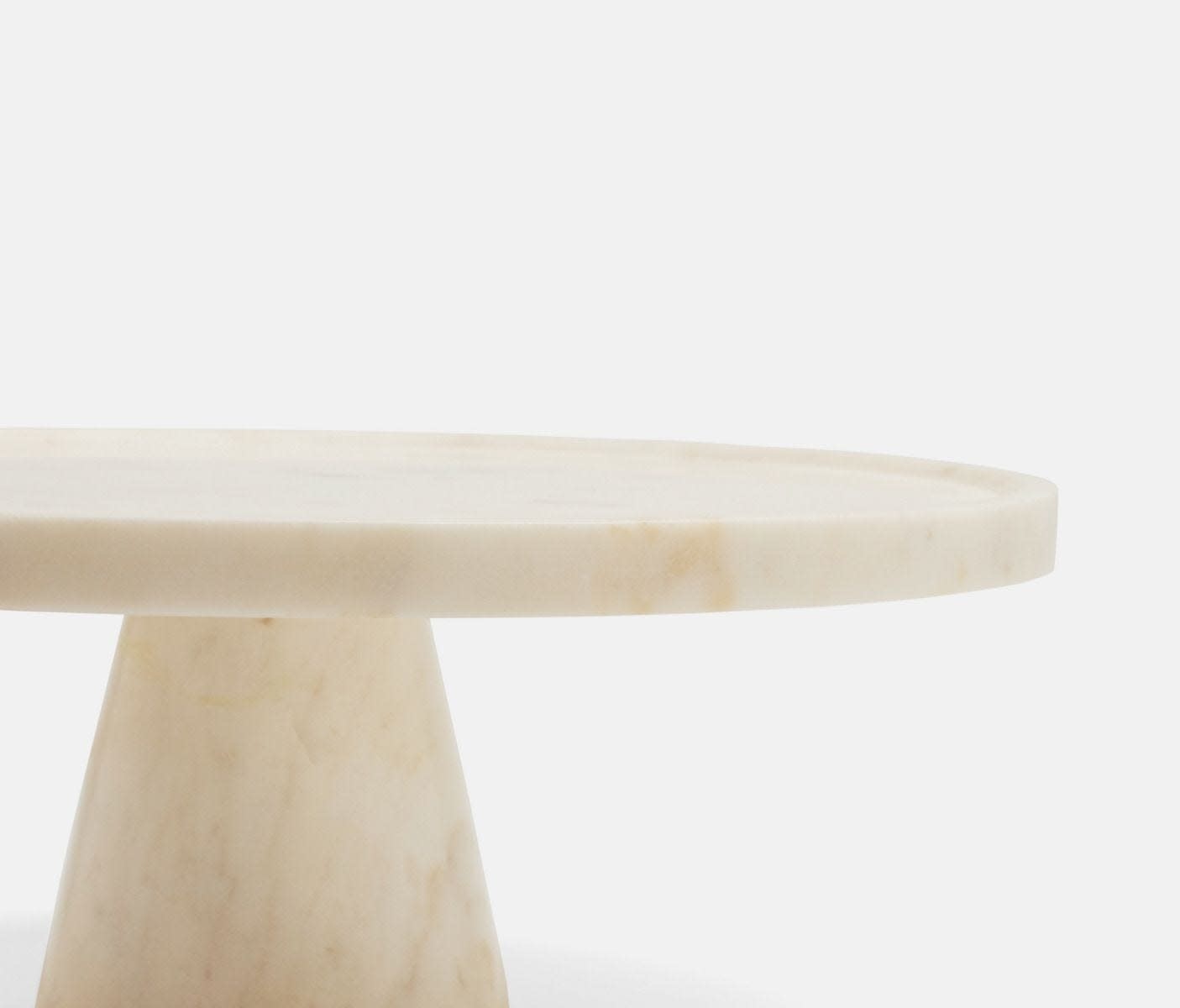 Blue Pheasant White Marble Cake Stand