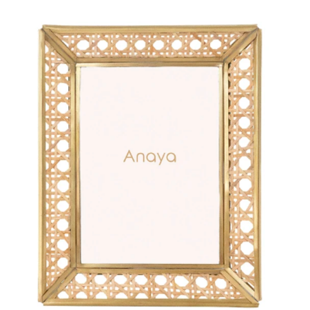 Anaya Home Natural Cane Wicker Picture Frame