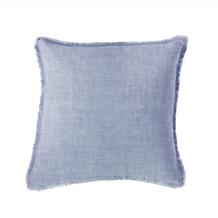 Anaya Home Linen Pillow Chambray Blue 26x26