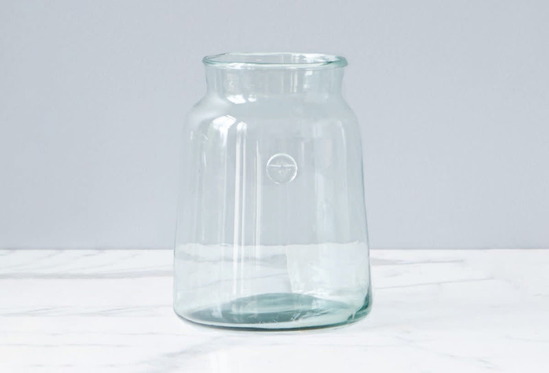 Large French Mason Jar, Etu French Glass Vase