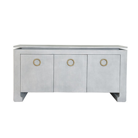 World's Away Faux Shagreen Console