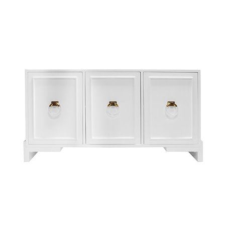 World's Away White Lacquer Console