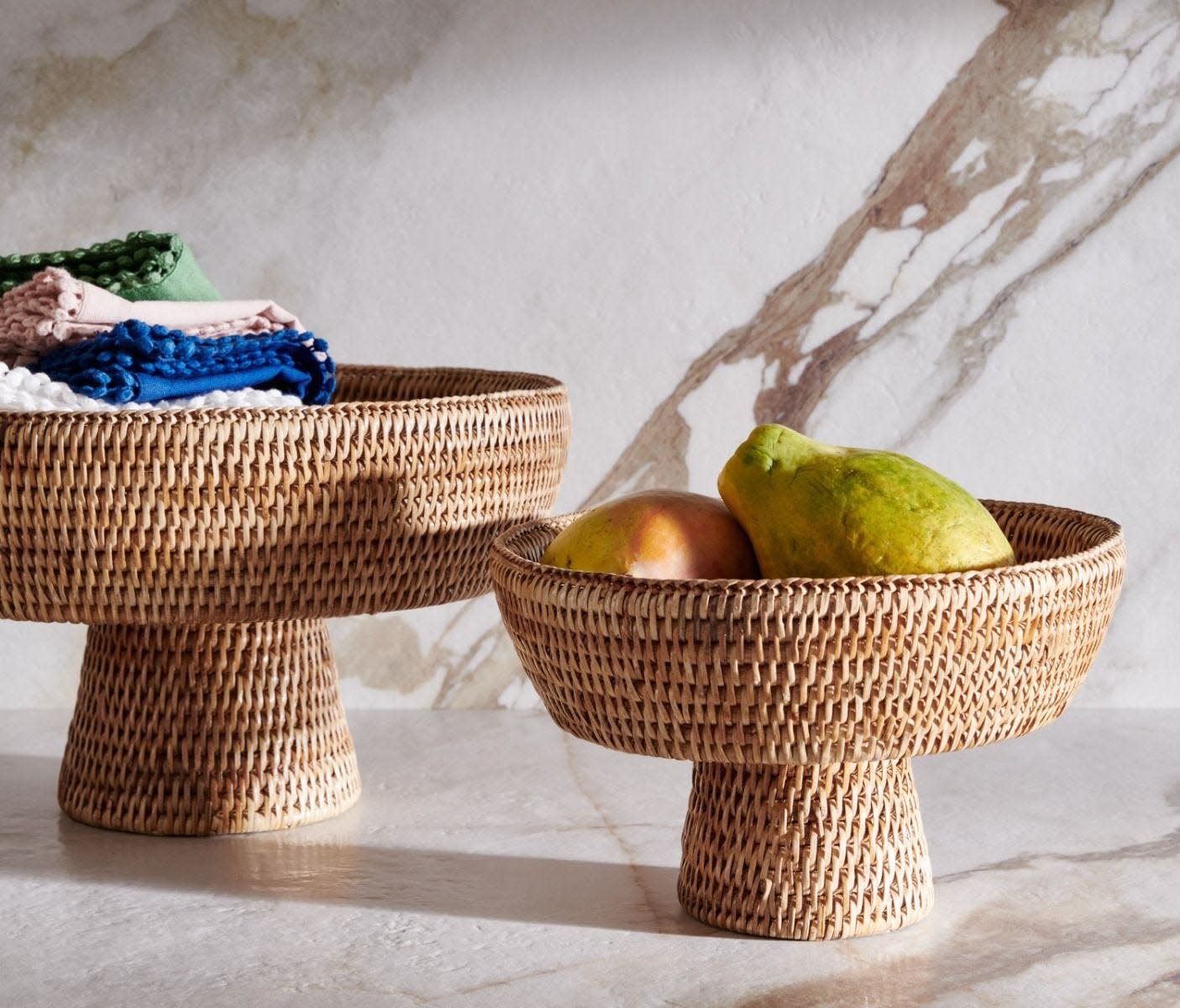 Blue Pheasant Londyn Natural Rattan Serving Bowl