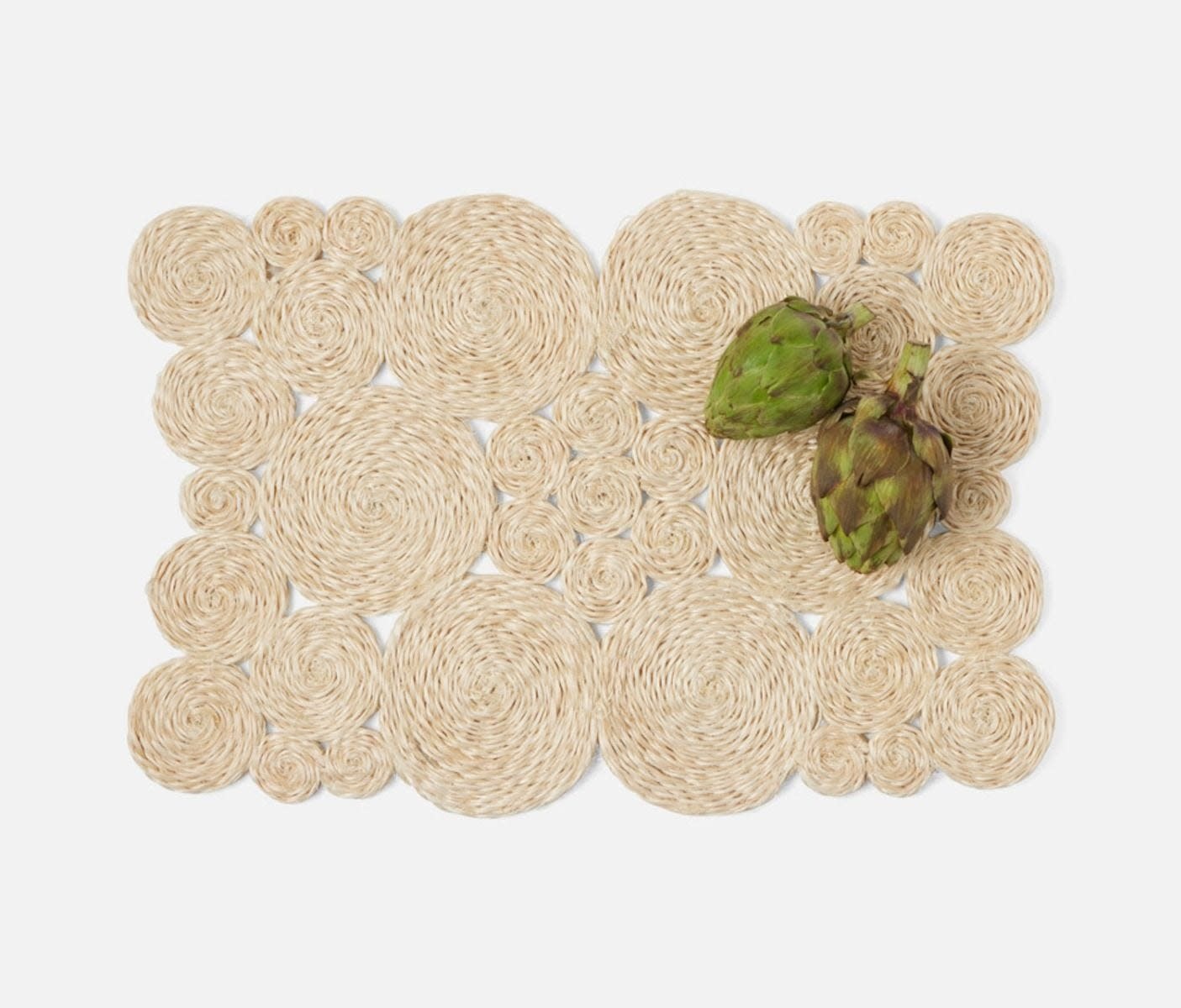 Blue Pheasant Francine Bleached Abaca Placemat