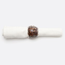 Blue Pheasant Olivia Tiger Cowrie Shell Napkin Rings