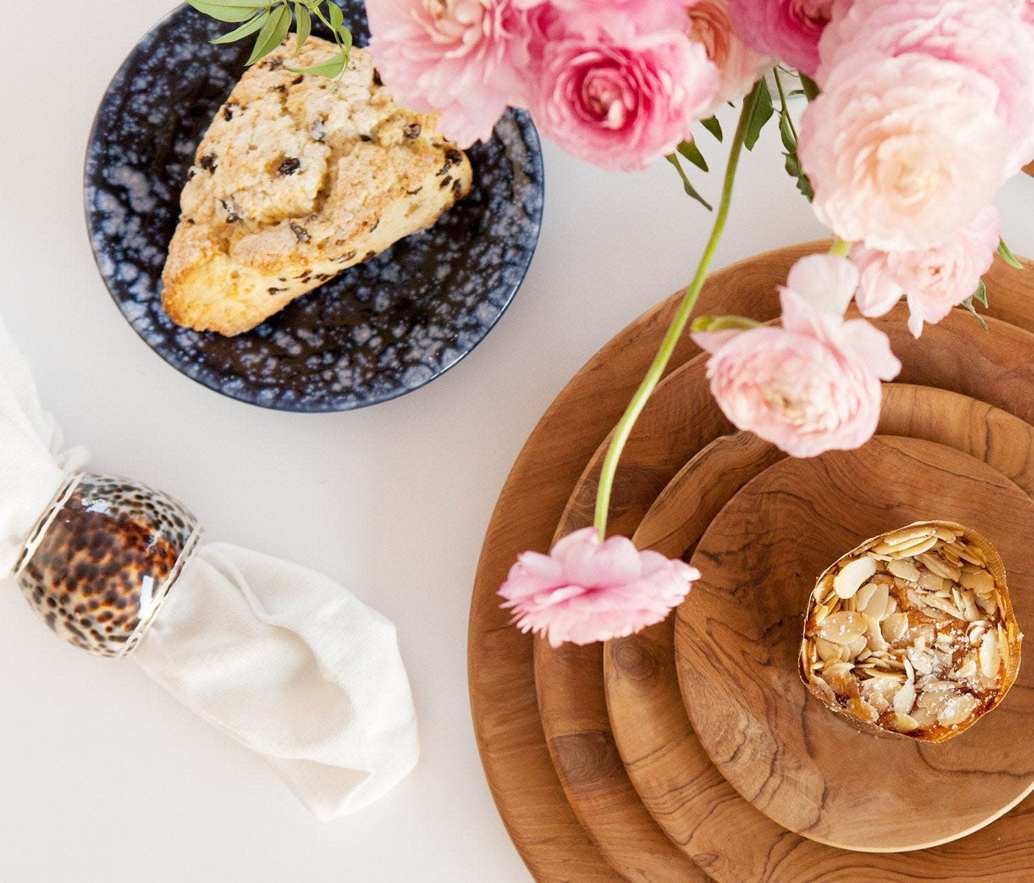 Blue Pheasant Olivia Tiger Cowrie Shell Napkin Ring - Set of 4