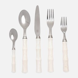 Blue Pheasant Montecito Ivory Acrylic Flatware