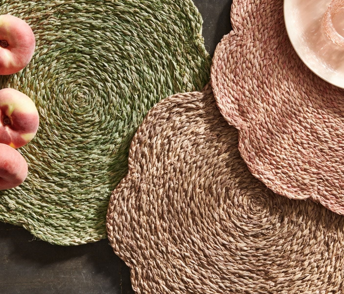 Blue Pheasant Vera Pale Green Flower Placemat