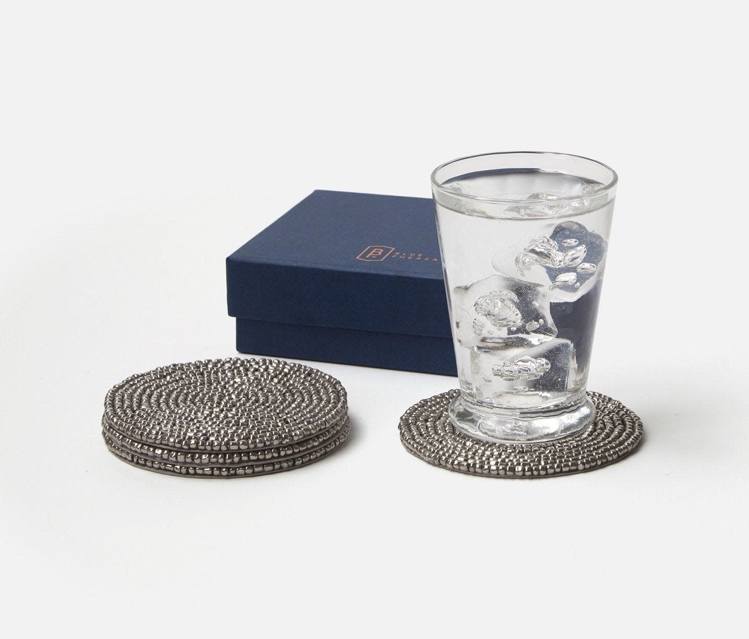 Blue Pheasant Aria Silver Coasters - Set of 4