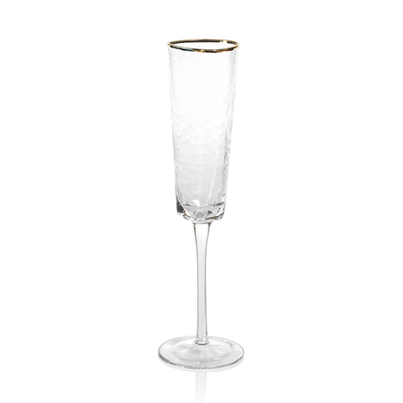 Zodax Gold Rim Champagne Flute