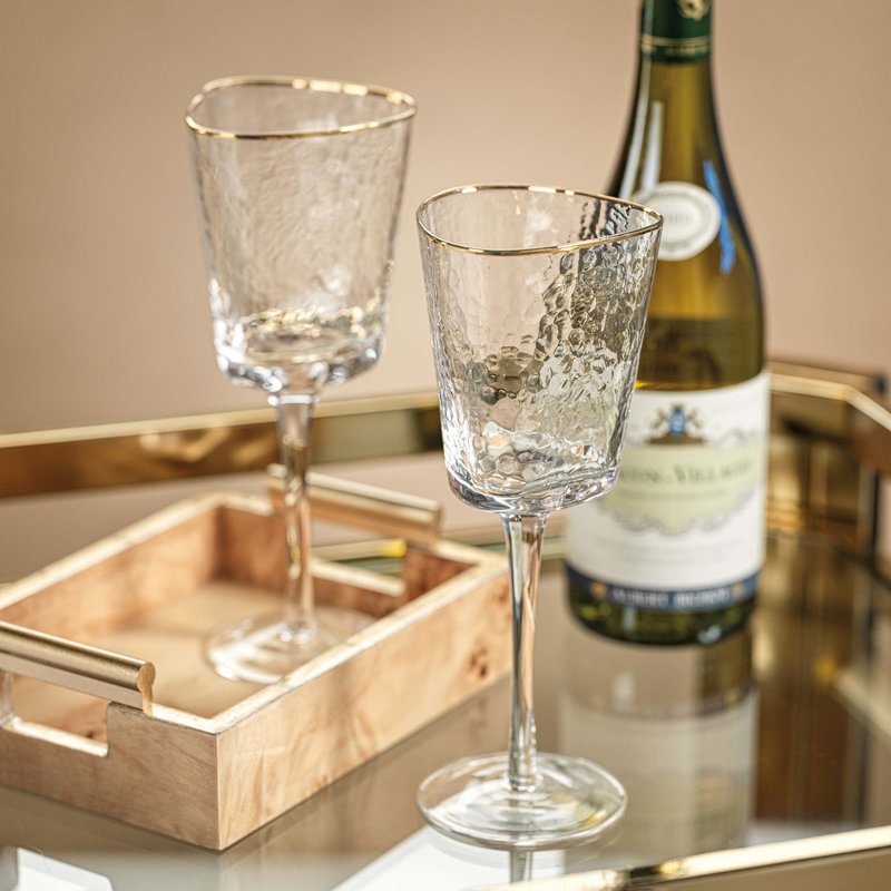 Zodax Gold Rim Wine Glass