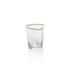 Zodax Gold Rim Old Fashion Glass