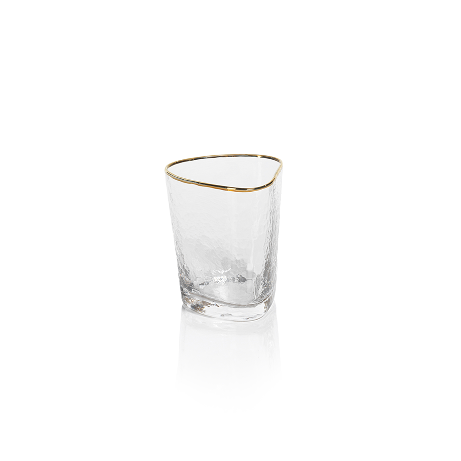 Old Fashion Glass Gold Rim Saltwater House