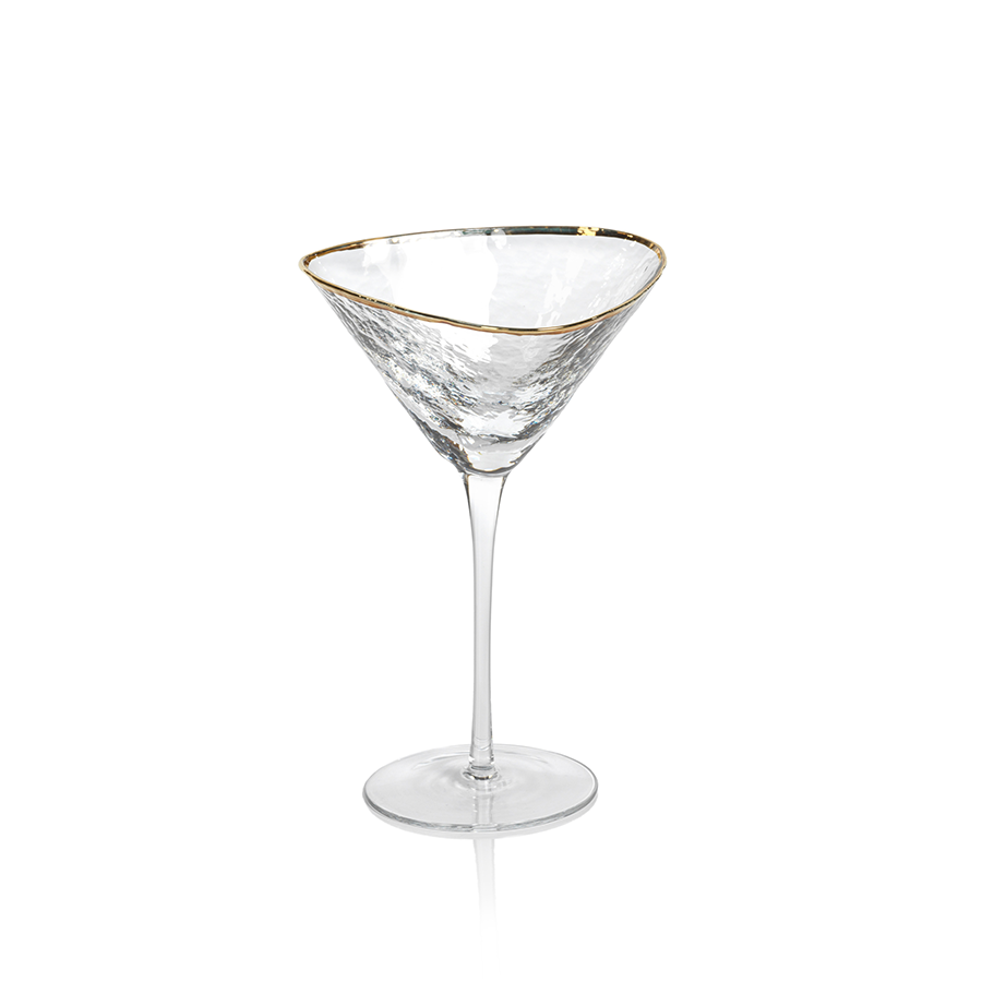 Zodax Gold Rim Martini Glass