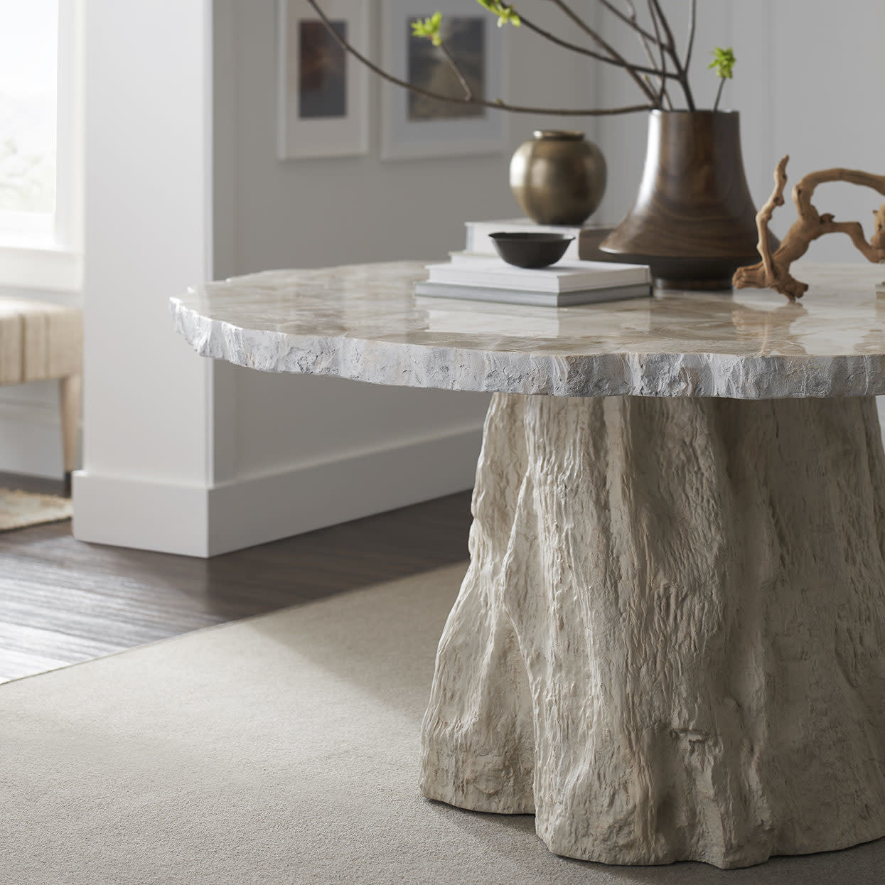 Palecek Camilla Fossilized Clamshell Dining Table