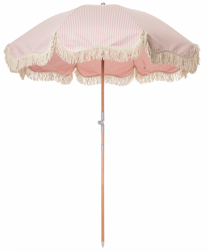 Business & Pleasure Premium Beach Umbrella Pink Stripe