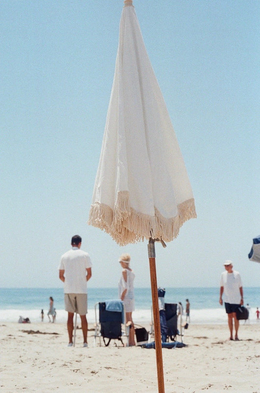 Business & Pleasure Premium Beach Umbrella Antique White