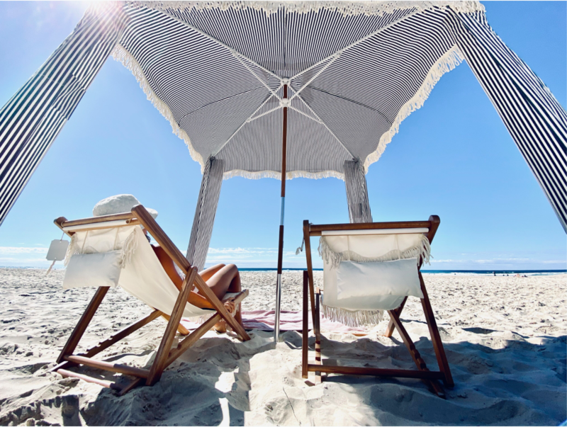 Business & Pleasure Premium Beach Cabana Navy Stripe