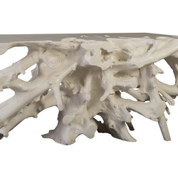 Phillip's Collection Cast Root White Console Table