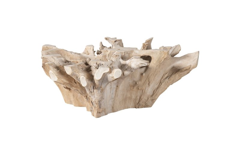 Phillip's Collection Bleached Teak Root Coffee Table Square
