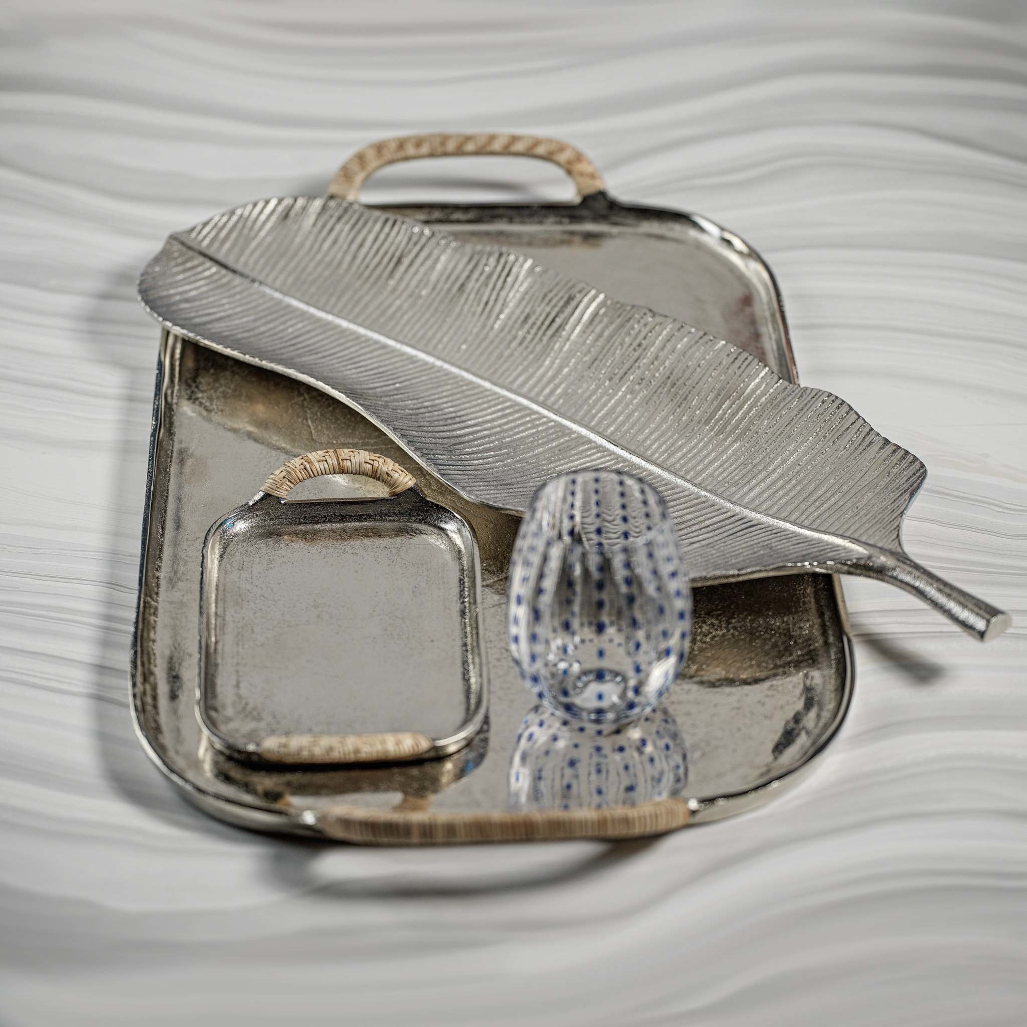 Zodax Tray Rattan Handle