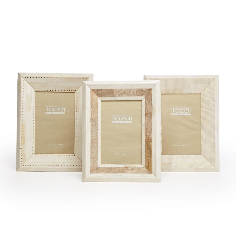 Two's Company Natural Bone Mosaic Frame 4 x 6