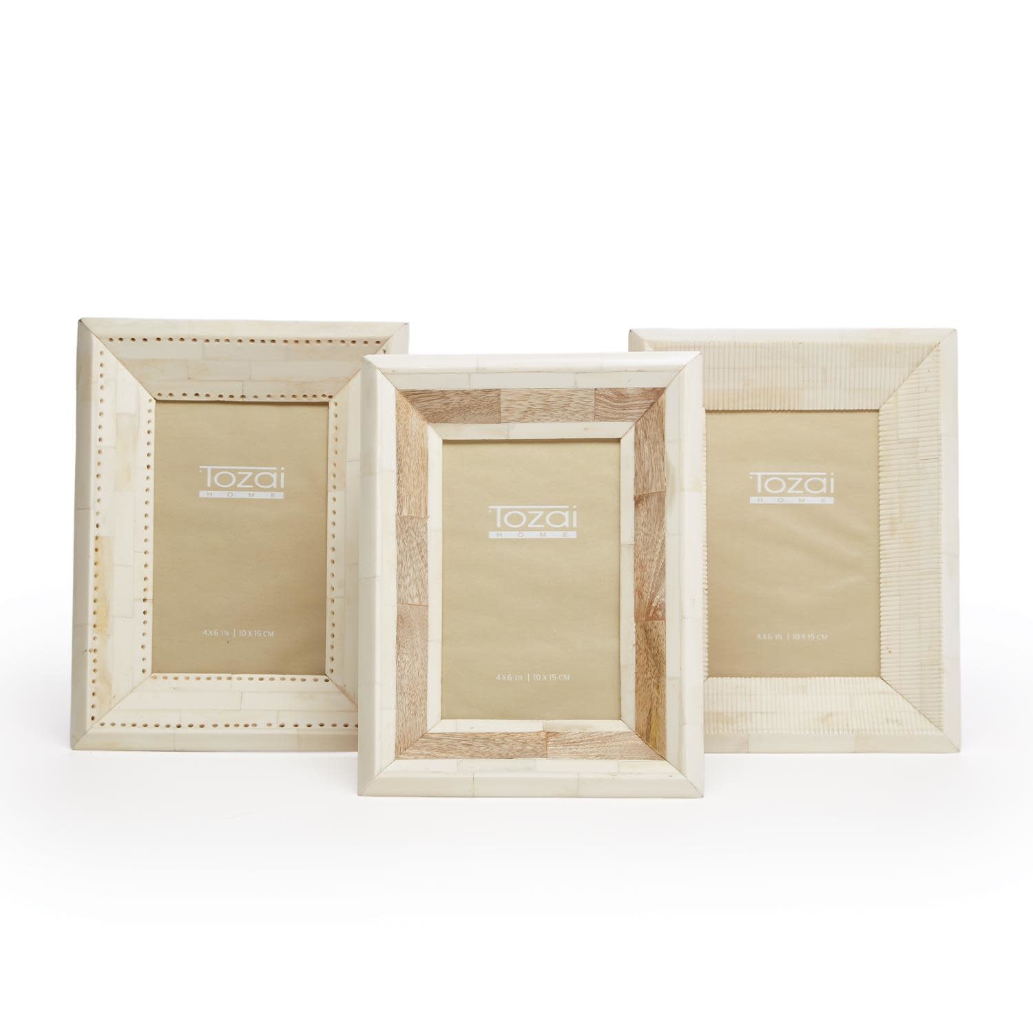 Two's Company Natural Bone Mosaic Frame 4 x 6