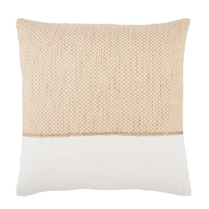 Jaipur Living Taiga Linen Pillow Gold/Turtledove - 22x22