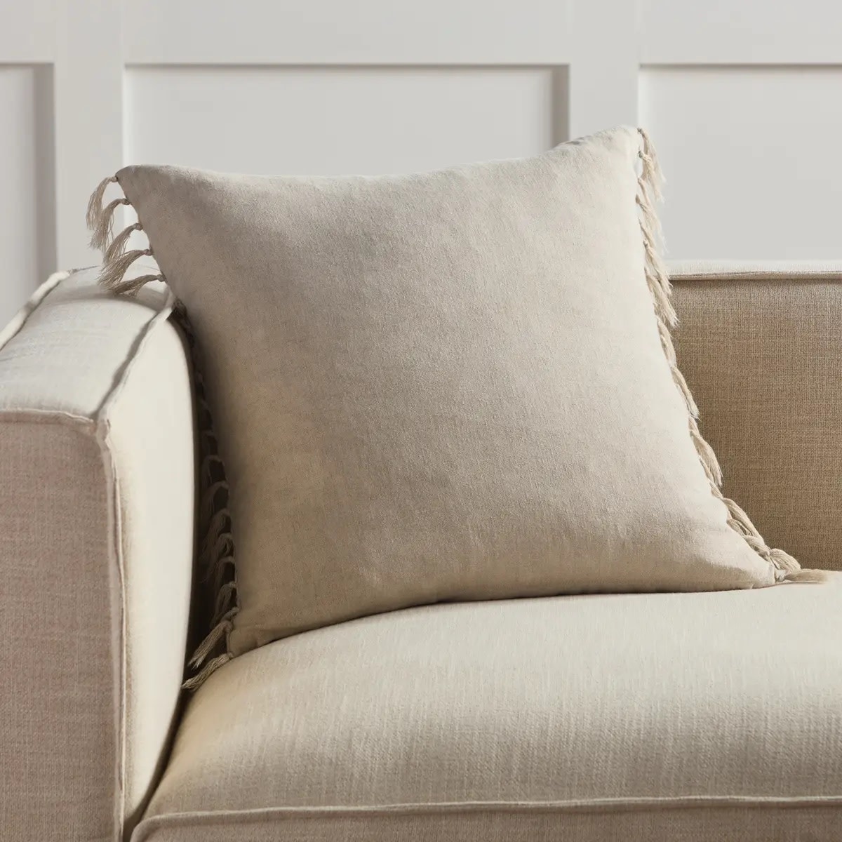 Jaipur Living Jemina Linen Pillow Beige - 20x20