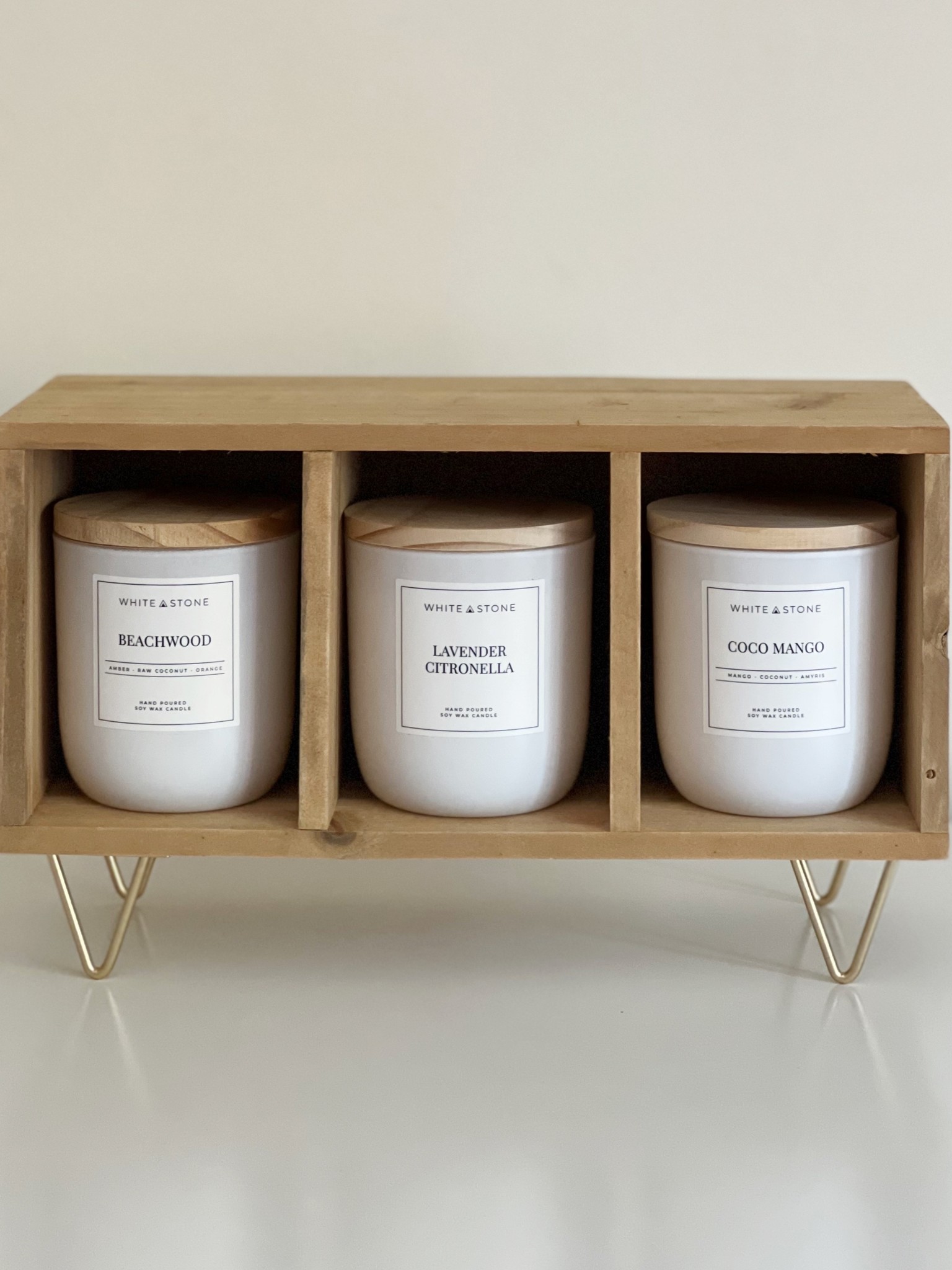 White Stone Candles White Stone Candle Coco Mango 1 Wick